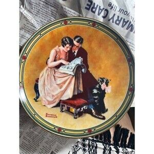 Norman Rockwell‎ Collector Plate 1985 A Couples Commitment 2nd In American Dream